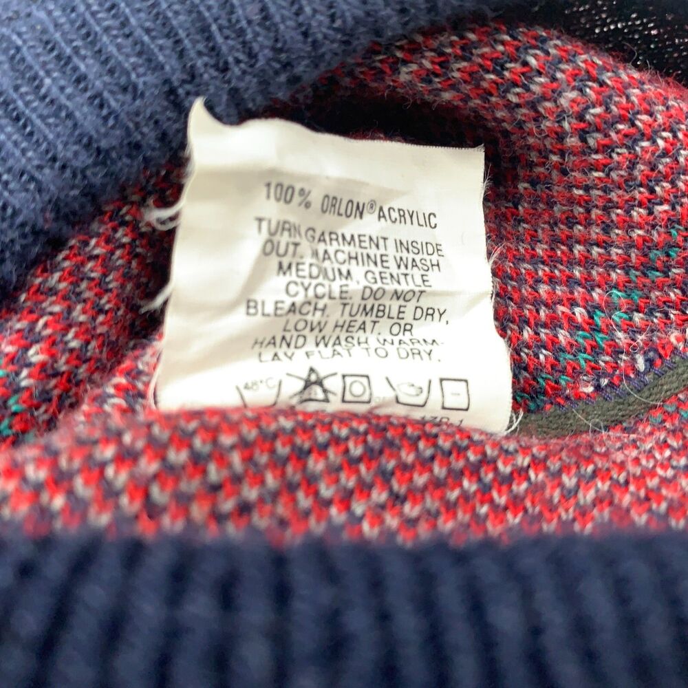 Vintage ROBERT BRUCE Dark Blue Long Sleeve Pullover Sweater Men's Size XL - Picture 4 of 5